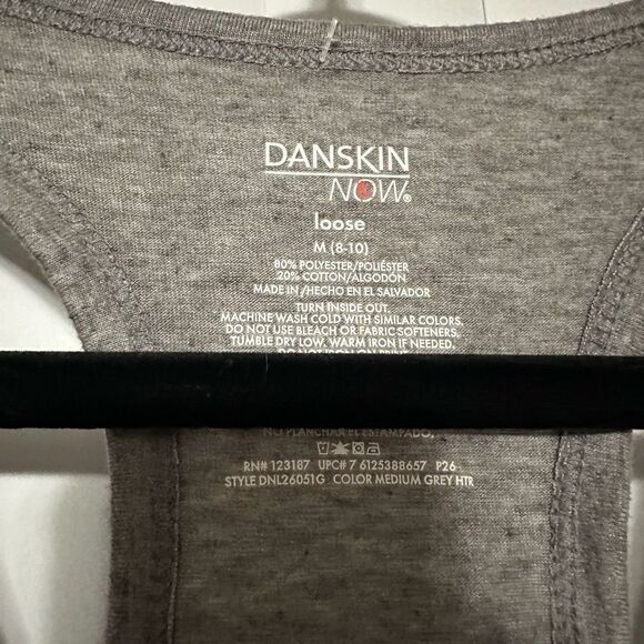 Danskin Now “I can and Will” racer back tank top , grey tank - Picture 3 of 6